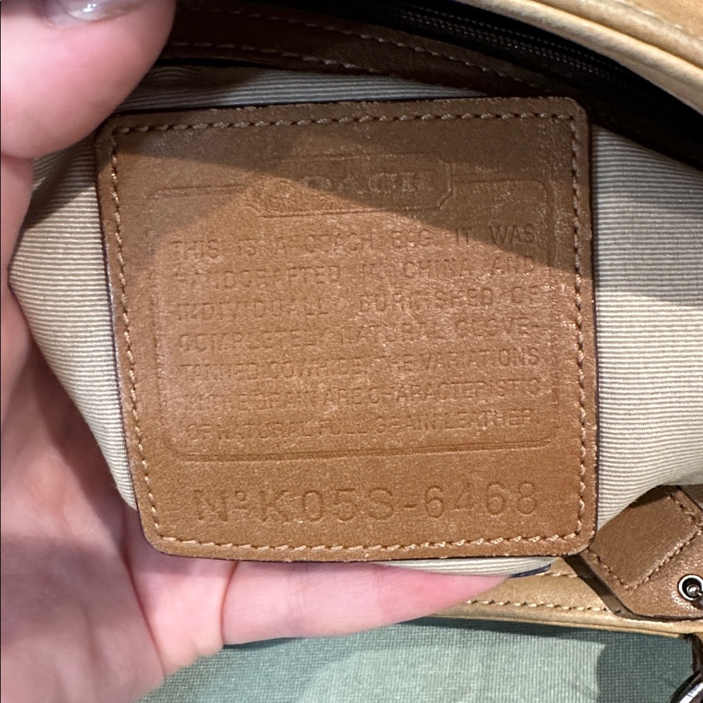 Coach Tan Leather Double Front Pocket Shoulder Tote - Picture 2 of 8